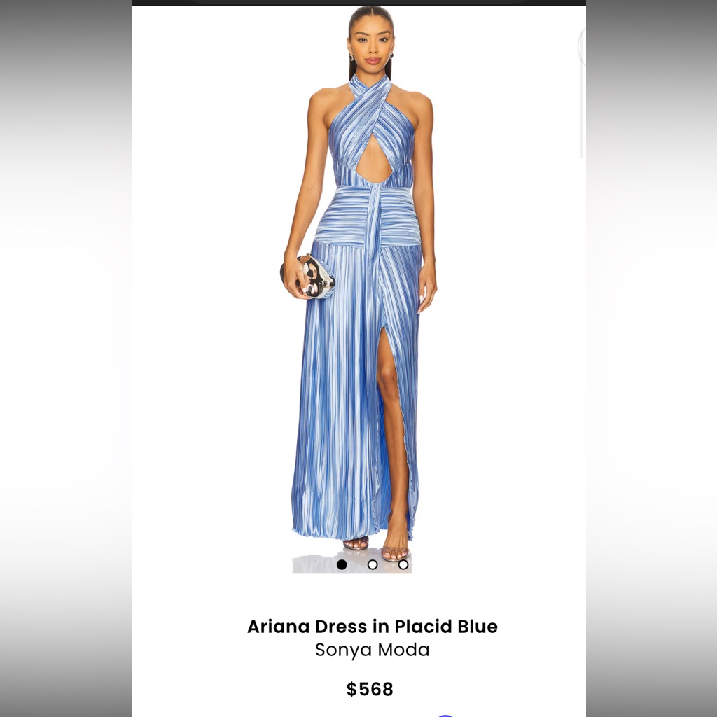 Sonya Moda Ariana Dress - Blue Plisse Dress